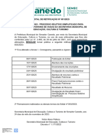 6 - Edital de Retificação N. 001 - CRONOGRAMA (ANEXO I) PDF