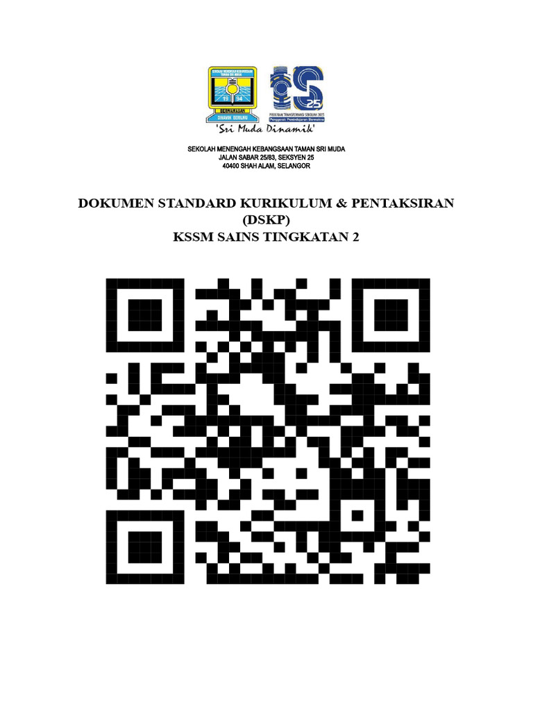 QR Code DSKP Sains T2 | PDF