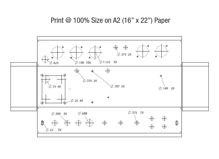 Fender 5E3 Chassis Template PDF