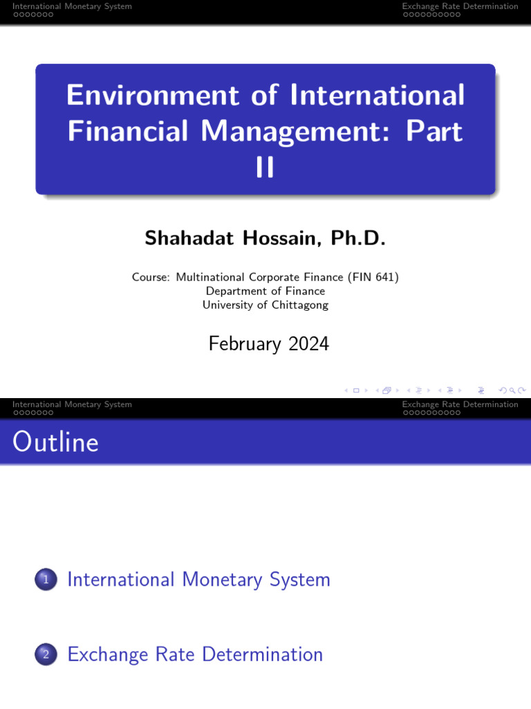 International Monetary System | PDF | Exchange Rate | Foreign Exchange ...