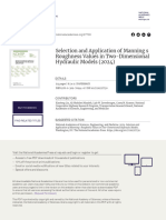 NCHRP Project 24-49 - Guidelines for Selection and Application of Mannings Roughness Values in Two-Dimensional Hydraulic Models