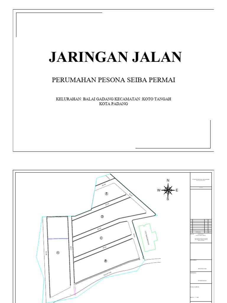 Rencana Jaringan Jalan Pesona Seiba | PDF