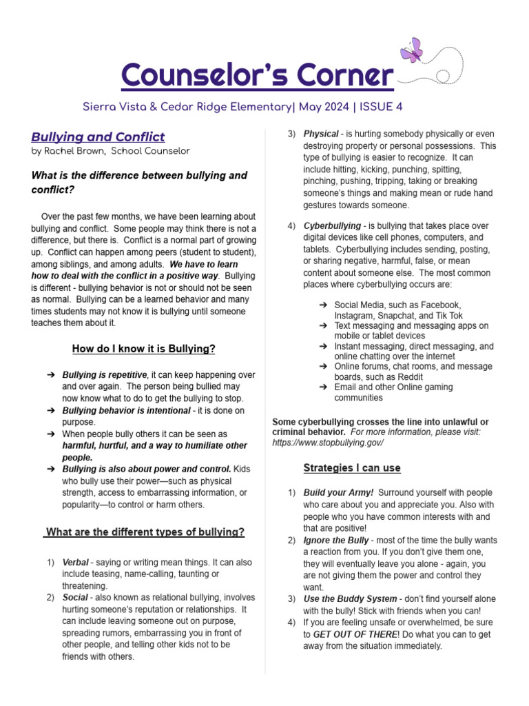 Understanding Bullying vs. Conflict | PDF | Bullying | Cyberbullying