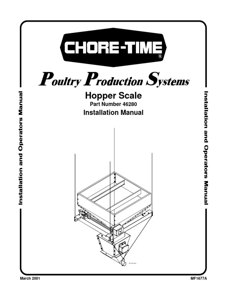 Chore-Time Hopper Scale Installation Guide | PDF | Screw | Safety