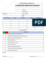 Pre-Departure Inspection Report