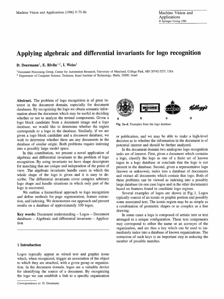 Applying Algebraic Differencial Invariants For Logo Recognition ...