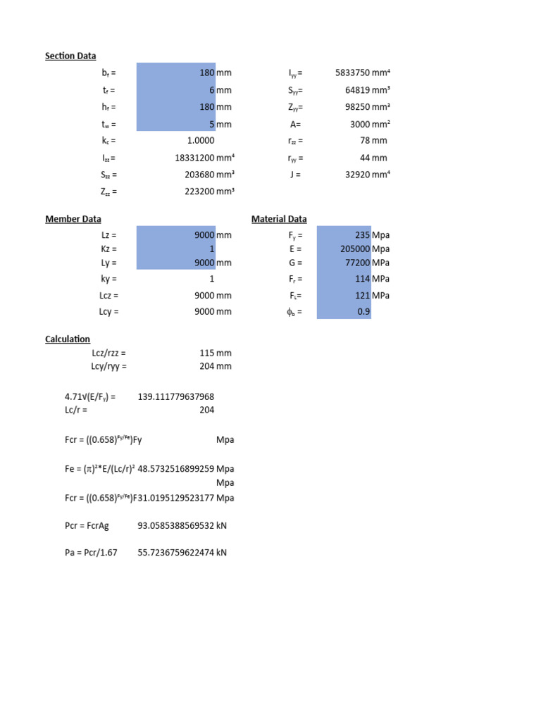 Steel Beam Compression Member by K | PDF