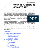 What Is Form in Poetry 15 Poetic Forms To Try CWPP Part 2