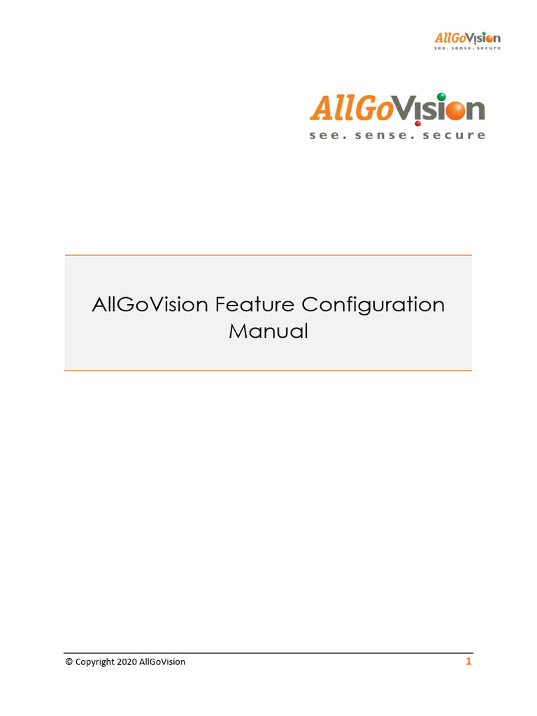 AllGoVision Feature Configuration Manual V1.0 | PDF | Deep Learning ...