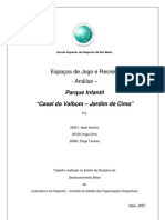 Microsoft Word - Análise de Espaço de Jogo e Recreio - Trabalho Final