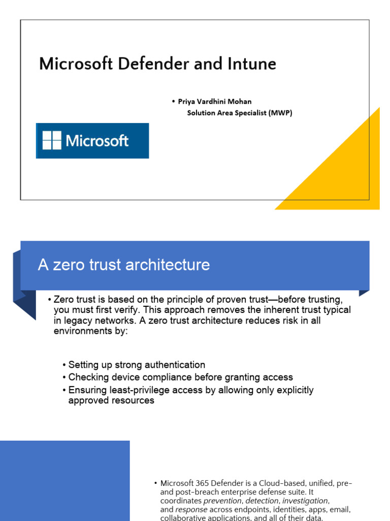 Defender and Intune | PDF | Computer Security | Security