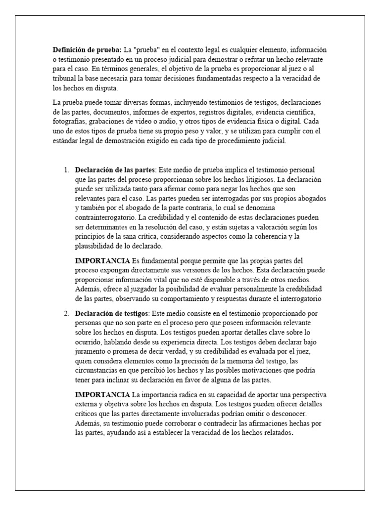 Inciso 1 y 2 | PDF | Testigo | Evidencia (ley)