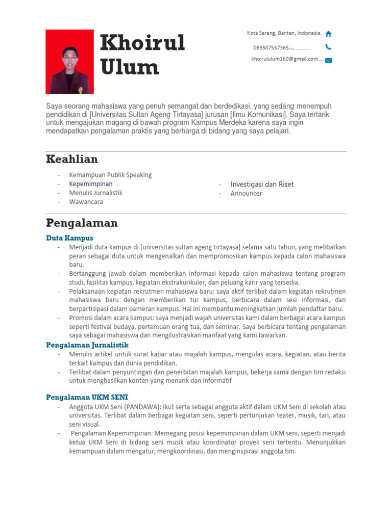 Magang Ilmu Komunikasi di Kampus Merdeka | PDF