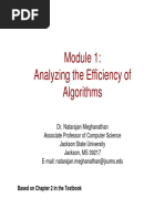 CSC323 Sp2015 Module 1 Algorithm Efficiency