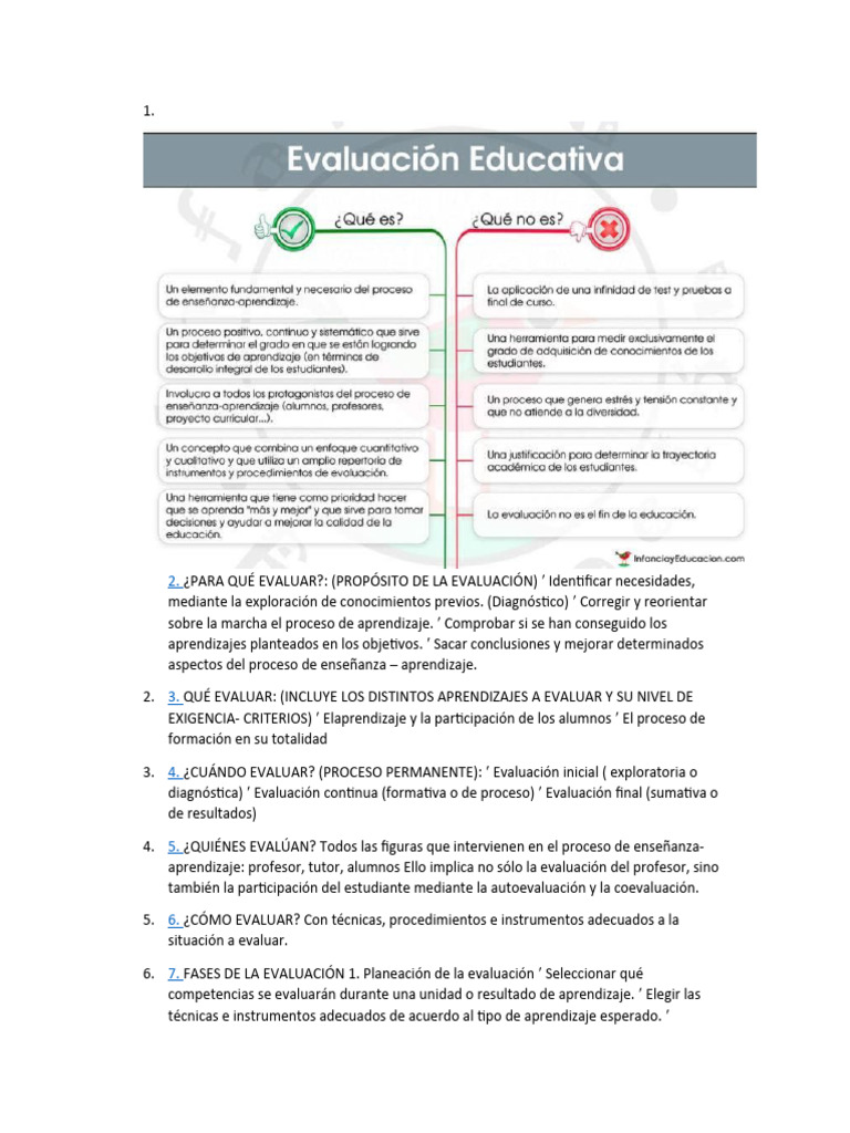 Tipos y Propósitos de Evaluación Educativa | PDF | Evaluación | Maestros