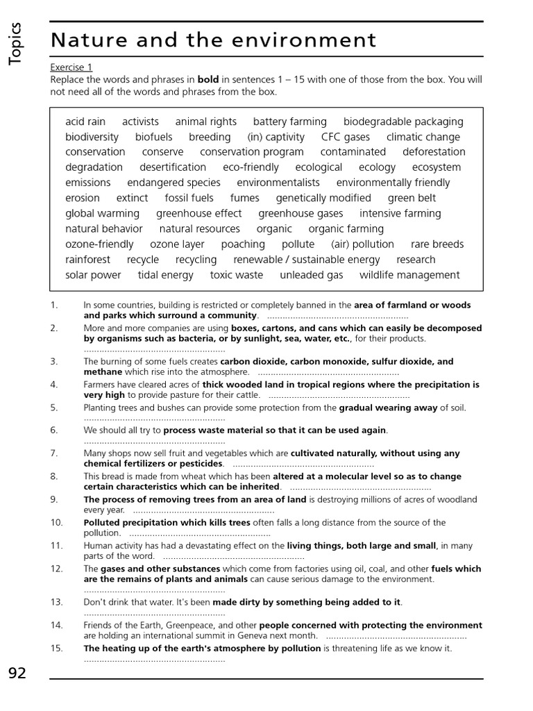 Nature and Environmental Topics | PDF | Agriculture | Climate Change