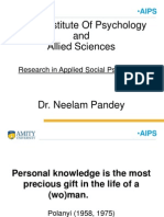 Research in Social Psychology