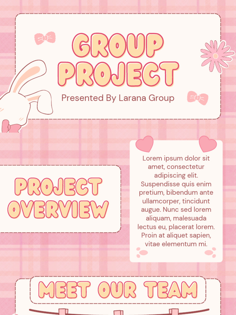 Pink Yellow Pastel Cute Funny Group Project Presentation | PDF