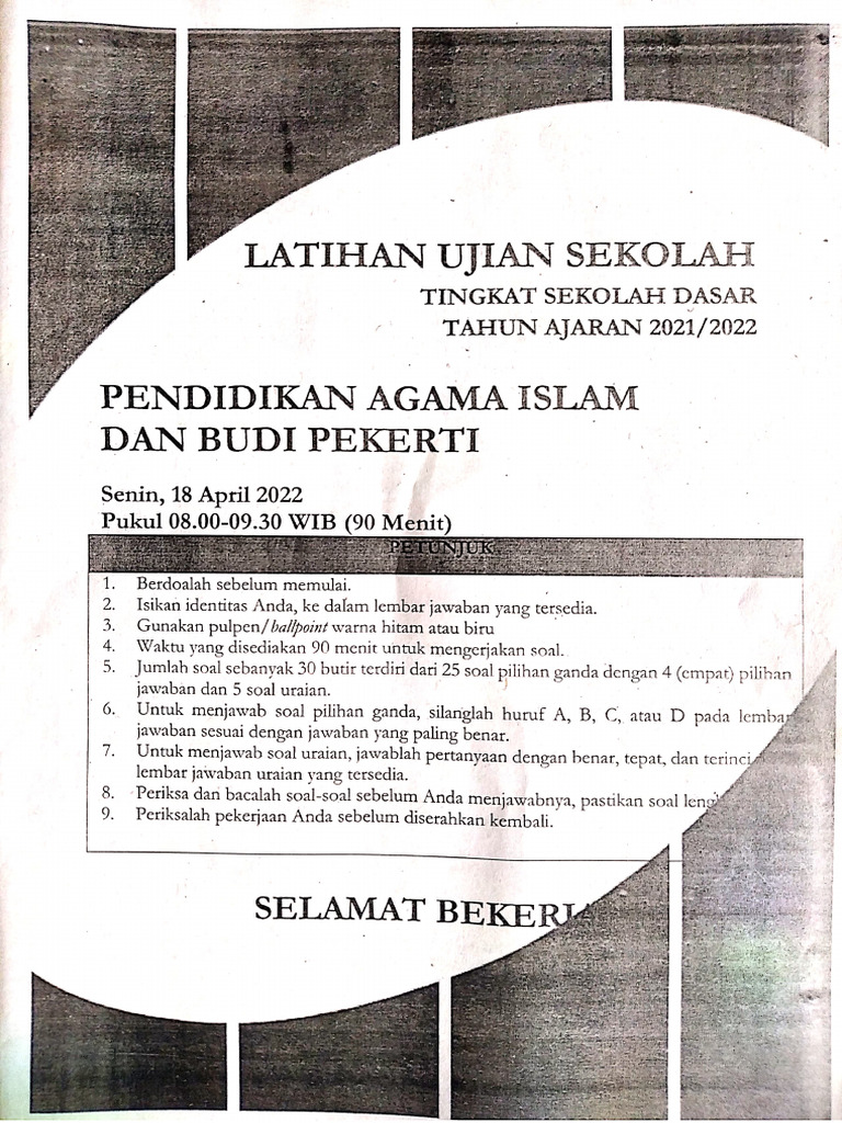 Soal Agama Islam Pdf