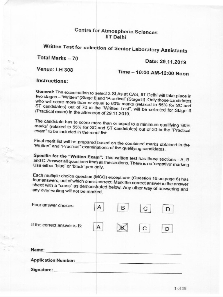 Question Paper (CAS) | PDF