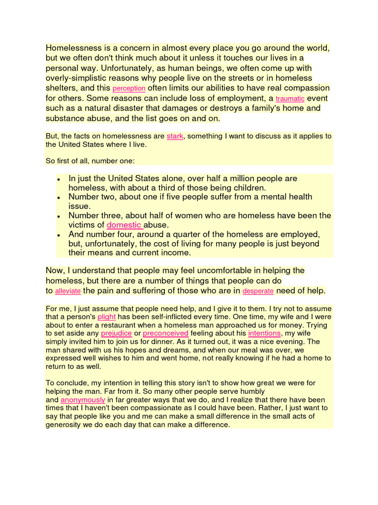 Understanding Homelessness in America | PDF