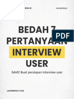 Bedah 7 Pertanyaan Interview User