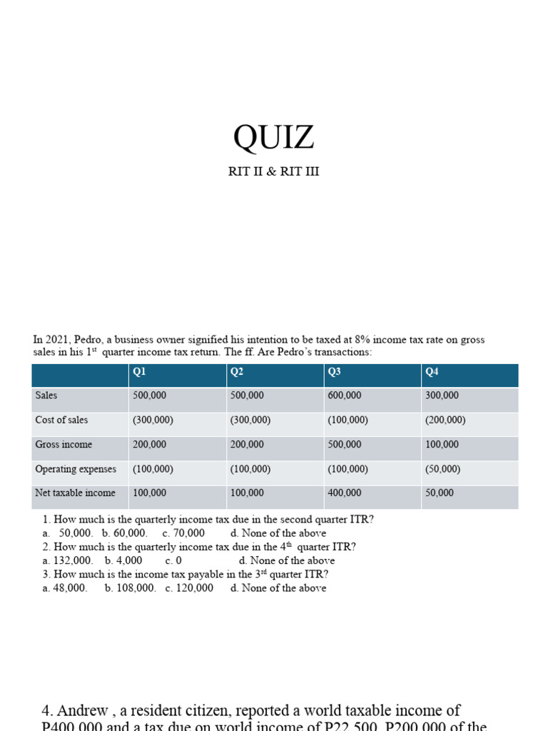 RIT and MCIT Tax Computations Guide | PDF | Tax Deduction | Income Tax