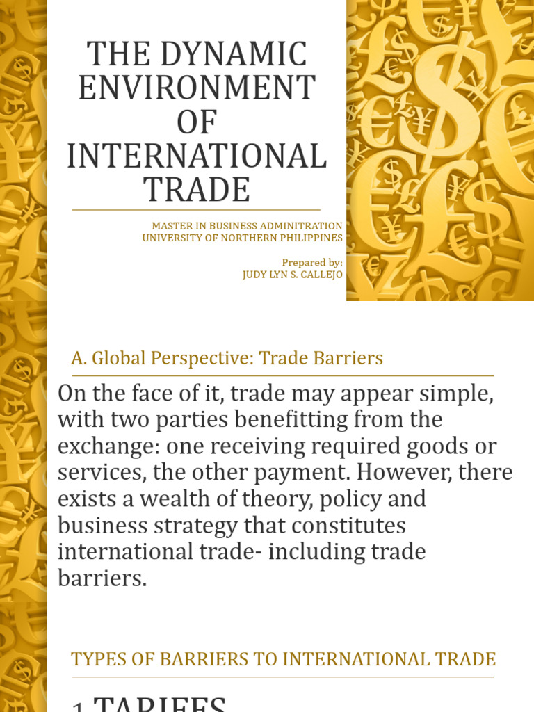 International Trade Barriers Explained | PDF | Protectionism | Tariff