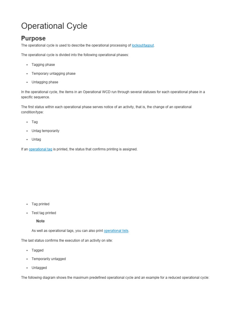 Lockout/Tagout Operational Cycle Guide | PDF | Computer Engineering ...