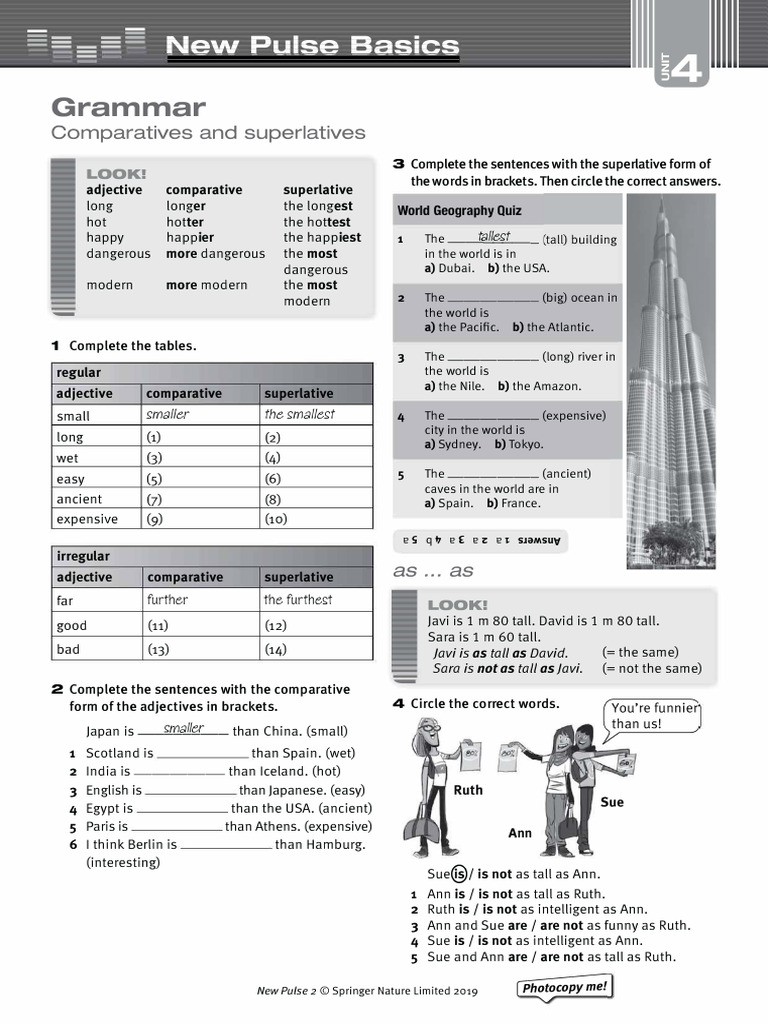 COMPARATIVES AND SUPERLATIVES RULES AND EXERCISES PDF visual data 3