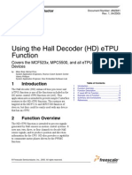 Using The Hall Decoder (HD) eTPU Function: Covers The MCF523x, MPC5500, and All eTPU-equipped Devices