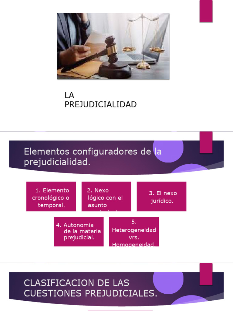 Elementos y Clasificación de la Prejudicialidad | PDF | Apelación ...