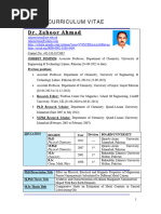 CV Dr. Zahoor Ahmad