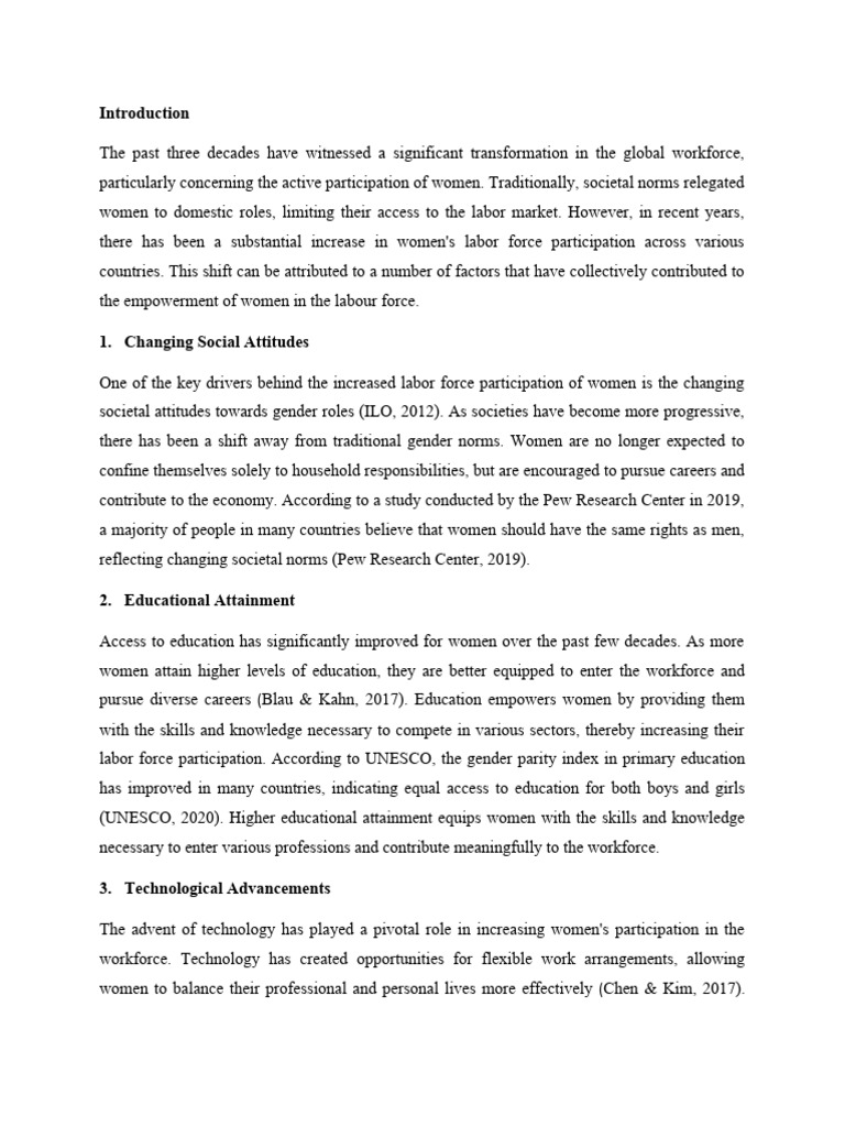 Women Labour Participation - Assignment | PDF | Woman | Workforce