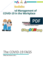 Special Module - Control and Management of CoVid-19 in the Workplace