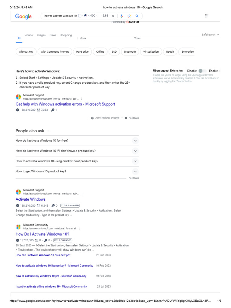 How To Activate Windows 10 | PDF | Windows 10 | Microsoft Windows