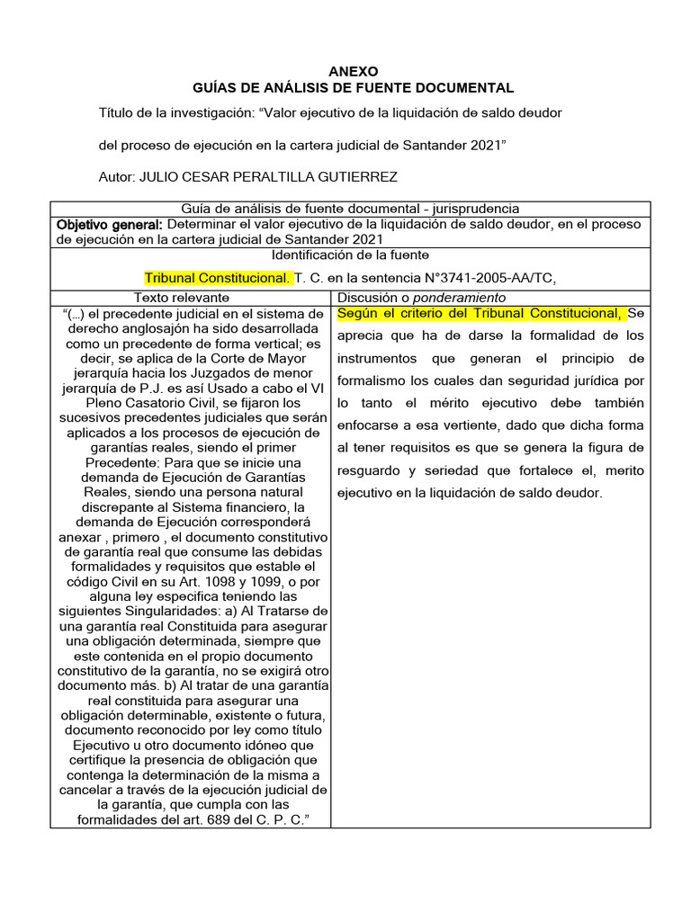 Guías de Análisis de Fuente Documental 3 | PDF | Caso de ley | Precedente