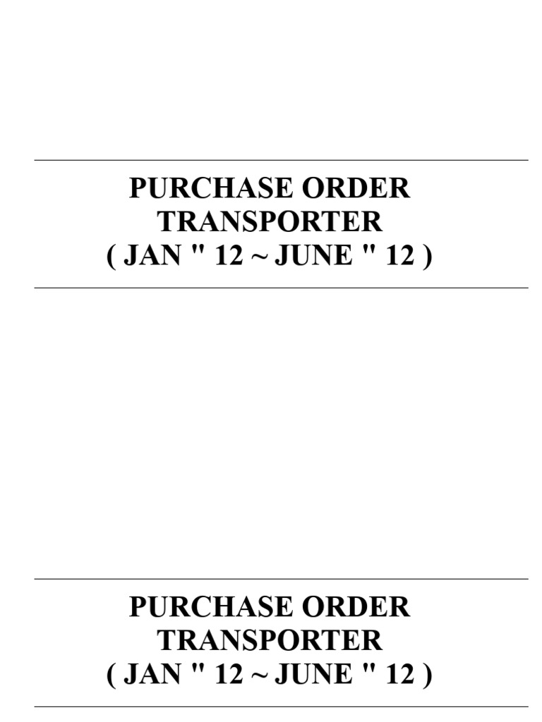 Purchase Order N Year | PDF