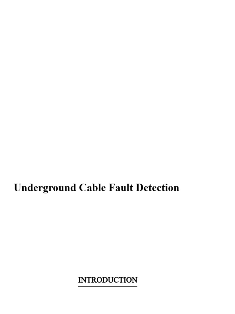 Underground Cable Fault Detection System | PDF | Rectifier | Diode