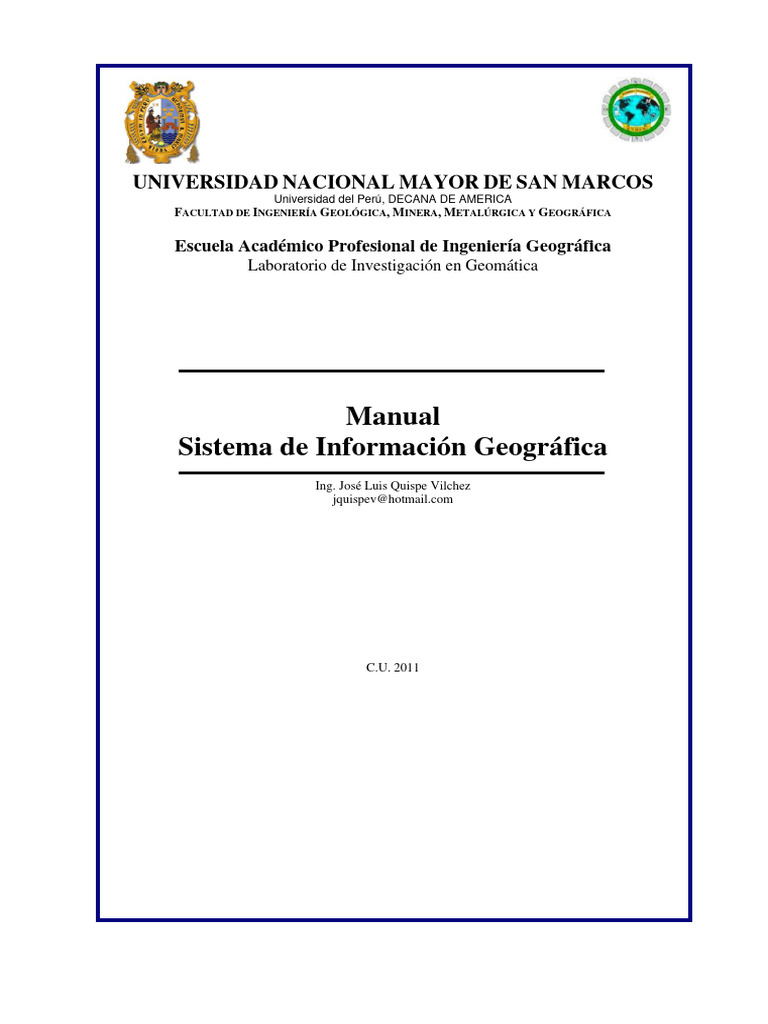 Manual arcgis univ san marcos peru pdf sistema de informaci n