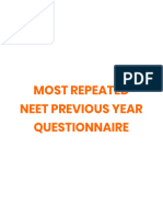 Most Repeated NEET Previous Year Questions