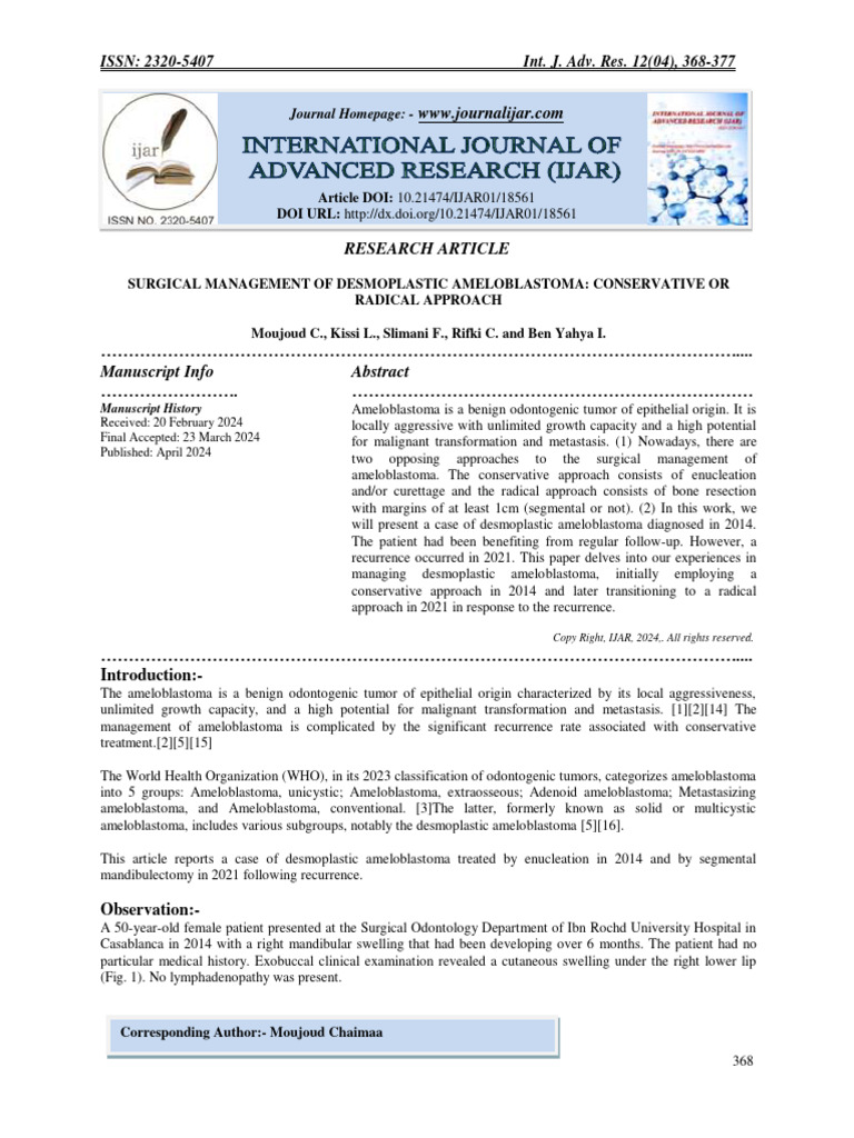 surgical-management-of-desmoplastic-ameloblastoma-conservative-or