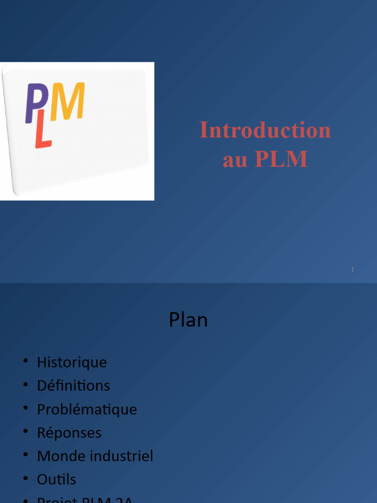 Introduction au PLM et ses enjeux | PDF | Cycle de vie d'un produit ...