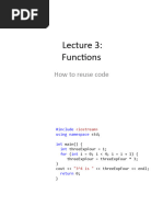 Functions in C++