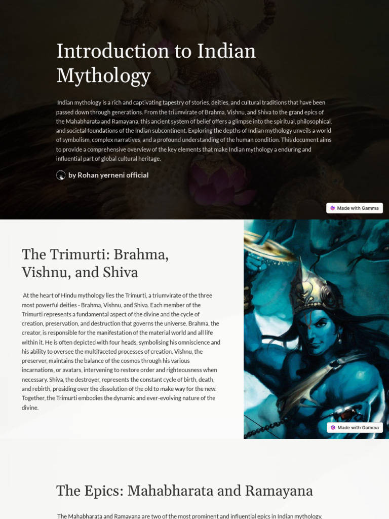 Overview of Indian Mythology | PDF | Hindu Mythology | Vishnu