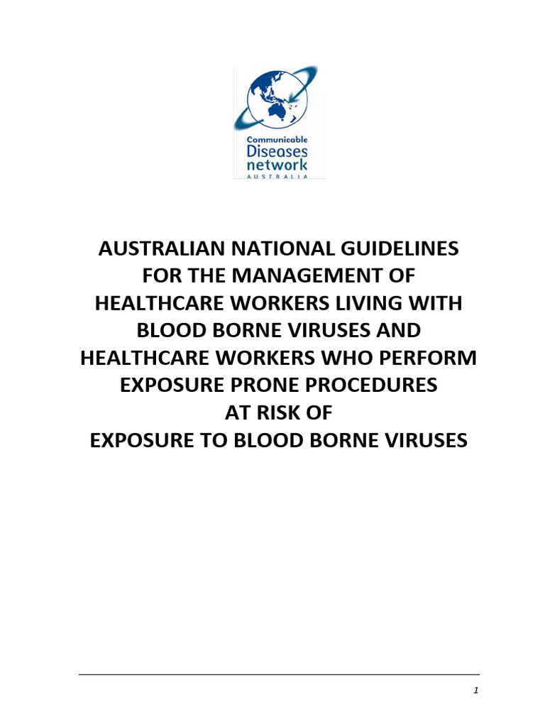 Healthcare Worker BBV Guidelines | PDF | Hepatitis B | Hepatitis C