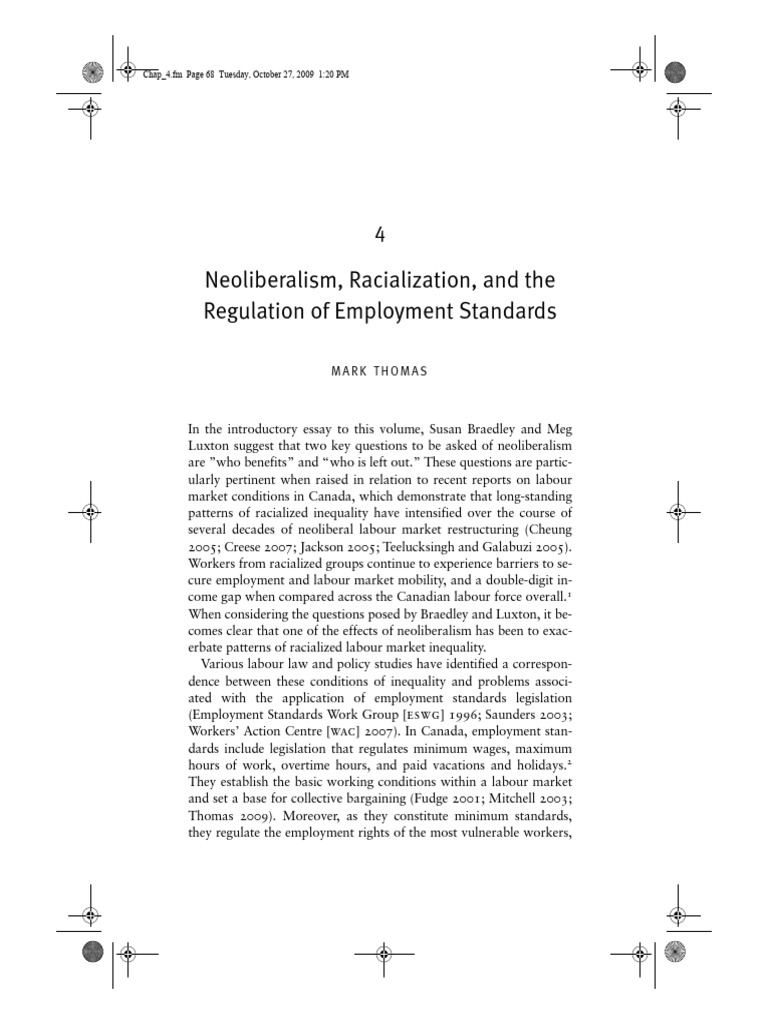 Neoliberalism and Racialized Employment Inequality | PDF | Employment ...