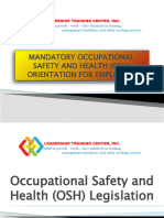 Occupational Safety and Health (OSH) Legislation