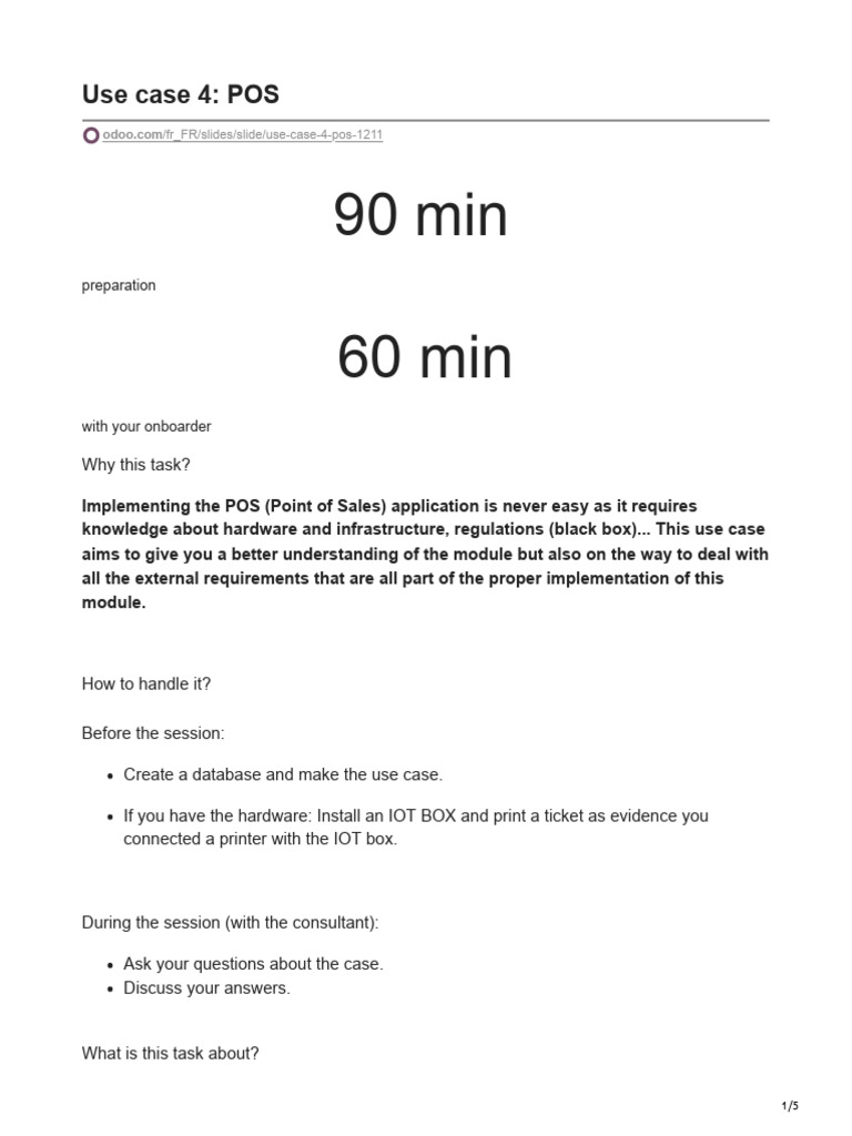 Use Case 4 POS | PDF | Point Of Sale | Waiting Staff