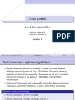 Teoria Portfela: Prof. DR Hab. Joanna Olbryś